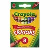 Crayola Crayon, Classic Color, Assorted, PK8 523008